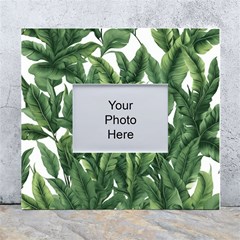 Tropical Leaves White Wall Photo Frame 5  X 7  by goljakoff