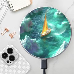 Dolphin Sea Ocean Wireless Fast Charger(white) by Cemarart