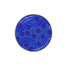 Authentic Aboriginal Art - Rivers Around Us Hat Clip Ball Marker (10 Pack) by hogartharts