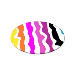 Warp Liquid Multicolor Kids Sticker Oval (10 Pack) by Cemarart