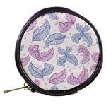 Leaves Line Art Background Mini Makeup Bag Back