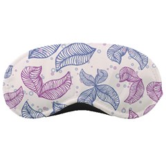 Leaves Line Art Background Sleep Mask by Cemarart