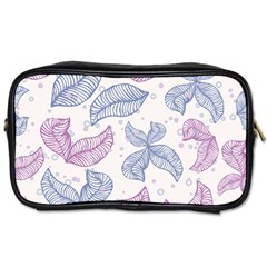 Leaves Line Art Background Toiletries Bag (two Sides) by Cemarart