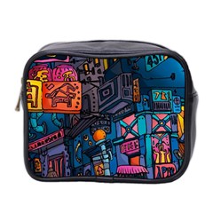 Wallet City Art Graffiti Mini Toiletries Bag (two Sides) by Bedest