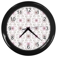 Pattern Texture Design Decorative Wall Clock (black) by Grandong