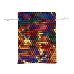 Hexagon Honeycomb Pattern Lightweight Drawstring Pouch (m) by Grandong