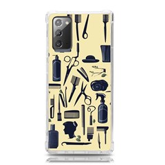 Elegant Hairdresser Pattern Cream Samsung Galaxy Note 20 Tpu Uv Case by TetiBright