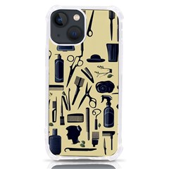 Elegant Hairdresser Pattern Cream Iphone 13 Mini Tpu Uv Print Case by TetiBright