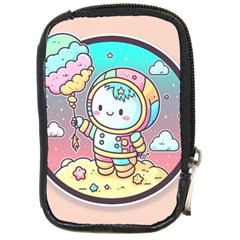 Boy Astronaut Cotton Candy Childhood Fantasy Tale Literature Planet Universe Kawaii Nature Cute Clou Compact Camera Leather Case by Maspions