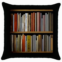 Book Nook Books Bookshelves Comfortable Cozy Literature Library Study Reading Reader Reading Nook Ro Throw Pillow Case (black) by Maspions