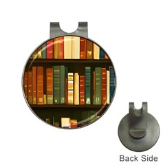 Books Bookshelves Library Fantasy Apothecary Book Nook Literature Study Hat Clips With Golf Markers by Grandong