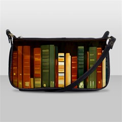 Books Bookshelves Library Fantasy Apothecary Book Nook Literature Study Shoulder Clutch Bag by Grandong