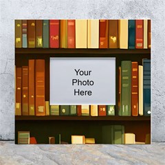 Books Bookshelves Library Fantasy Apothecary Book Nook Literature Study White Wall Photo Frame 5  X 7  by Grandong