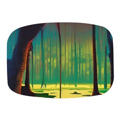 Nature Swamp Water Sunset Spooky Night Reflections Bayou Lake Mini Square Pill Box by Grandong