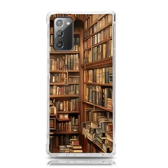 Room Interior Library Books Bookshelves Reading Literature Study Fiction Old Manor Book Nook Reading Samsung Galaxy Note 20 Tpu Uv Case by Grandong