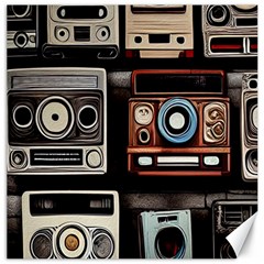 Retro Cameras Old Vintage Antique Technology Wallpaper Retrospective Canvas 20  X 20  by Grandong