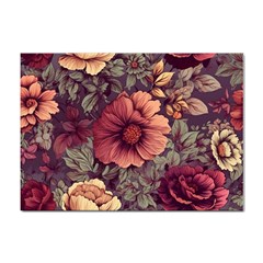 Flowers Pattern Texture Design Nature Art Colorful Surface Vintage Sticker A4 (100 Pack) by Maspions