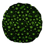 Seamless Pattern With Viruses Large 18  Premium Round Cushions Front