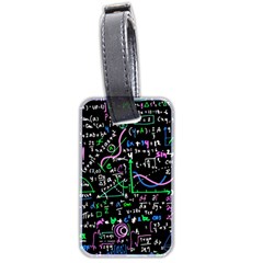 Math Linear Mathematics Education Circle Background Luggage Tag (two Sides) by Apen