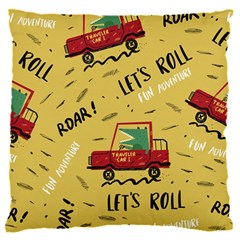 Childish Seamless Pattern With Dino Driver 16  Baby Flannel Cushion Case (two Sides) by Apen