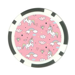 Cute Unicorn Seamless Pattern Poker Chip Card Guard by Apen