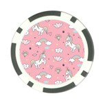 Cute Unicorn Seamless Pattern Poker Chip Card Guard Back