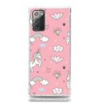 Cute Unicorn Seamless Pattern Samsung Galaxy Note 20 TPU UV Case Front