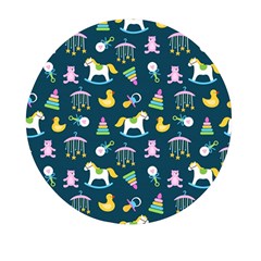 Cute Babies Toys Seamless Pattern Mini Round Pill Box (pack Of 5) by Apen