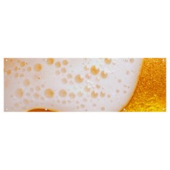 Beer Foam Texture Macro Liquid Bubble Banner And Sign 12  X 4  by Cemarart