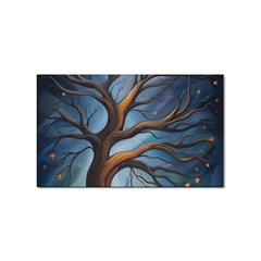 Tree Branches Mystical Moon Expressionist Oil Painting Acrylic Painting Abstract Nature Moonlight Ni Sticker Rectangular (10 Pack) by Maspions