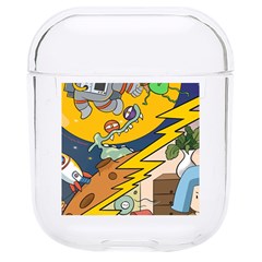 Astronaut Moon Monsters Spaceship Universe Space Cosmos Hard Pc Airpods 1/2 Case by Maspions