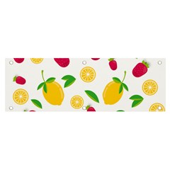 Strawberry Lemons Fruit Banner And Sign 6  X 2  by Askadina