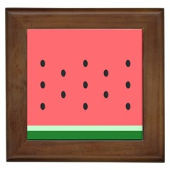 Watermelon Melon Fruit Healthy Food Meal Breakfast Lunch Juice Lemonade Summer Framed Tile by Maspions