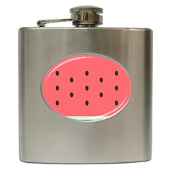 Watermelon Melon Fruit Healthy Food Meal Breakfast Lunch Juice Lemonade Summer Hip Flask (6 Oz) by Maspions