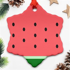 Watermelon Melon Fruit Healthy Food Meal Breakfast Lunch Juice Lemonade Summer Snowflake Ornament (two Sides) by Maspions