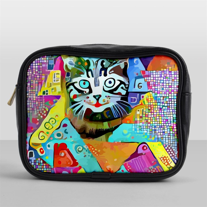 Kitten Cat Pet Animal Adorable Fluffy Cute Kitty Mini Toiletries Bag (One Side)