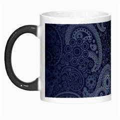 Blue Paisley Texture, Blue Paisley Ornament Morph Mug by nateshop