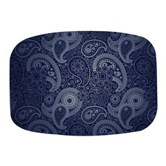 Blue Paisley Texture, Blue Paisley Ornament Mini Square Pill Box by nateshop