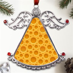 Cheese Texture Food Textures Metal Angel With Crystal Ornament by nateshop