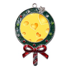 Cheese Texture, Macro, Food Textures, Slices Of Cheese Metal X mas Lollipop With Crystal Ornament by nateshop