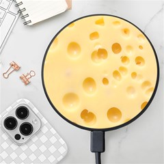 Cheese Texture, Yellow Cheese Background Wireless Fast Charger(black) by nateshop