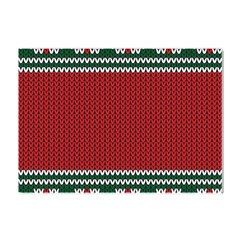 Christmas Pattern, Fabric Texture, Knitted Red Background Crystal Sticker (a4) by nateshop