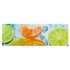 Fruits, Fruit, Lemon, Lime, Mandarin, Water, Orange Banner And Sign 6  X 2  by nateshop