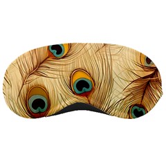 Vintage Peacock Feather Peacock Feather Pattern Background Nature Bird Nature Sleep Mask by Maspions