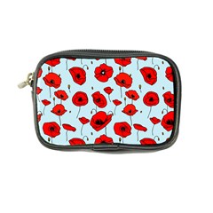 Poppies Flowers Red Seamless Pattern Coin Purse by Maspions