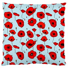 Poppies Flowers Red Seamless Pattern 16  Baby Flannel Cushion Case (two Sides) by Maspions