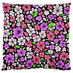 Flowers Floral Pattern Digital Texture Beautiful 16  Baby Flannel Cushion Case (two Sides) by Maspions