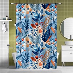 Berries Foliage Seasons Branches Seamless Background Nature Shower Curtain 48  X 72  (small)  by Maspions