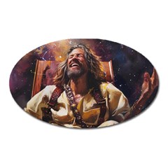 The King Who Laughs Oval Magnet by EatMeDrinkMe