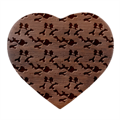 Camouflage Pattern Heart Wood Jewelry Box by goljakoff